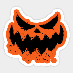 Scary Face Halloween Sticker